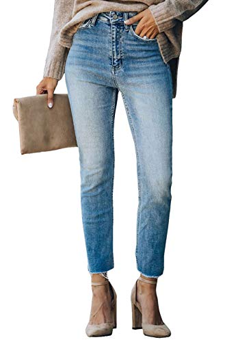 Women's Skinny Jeans Stretch Trendy Pants Classic Straight Leg Jeans