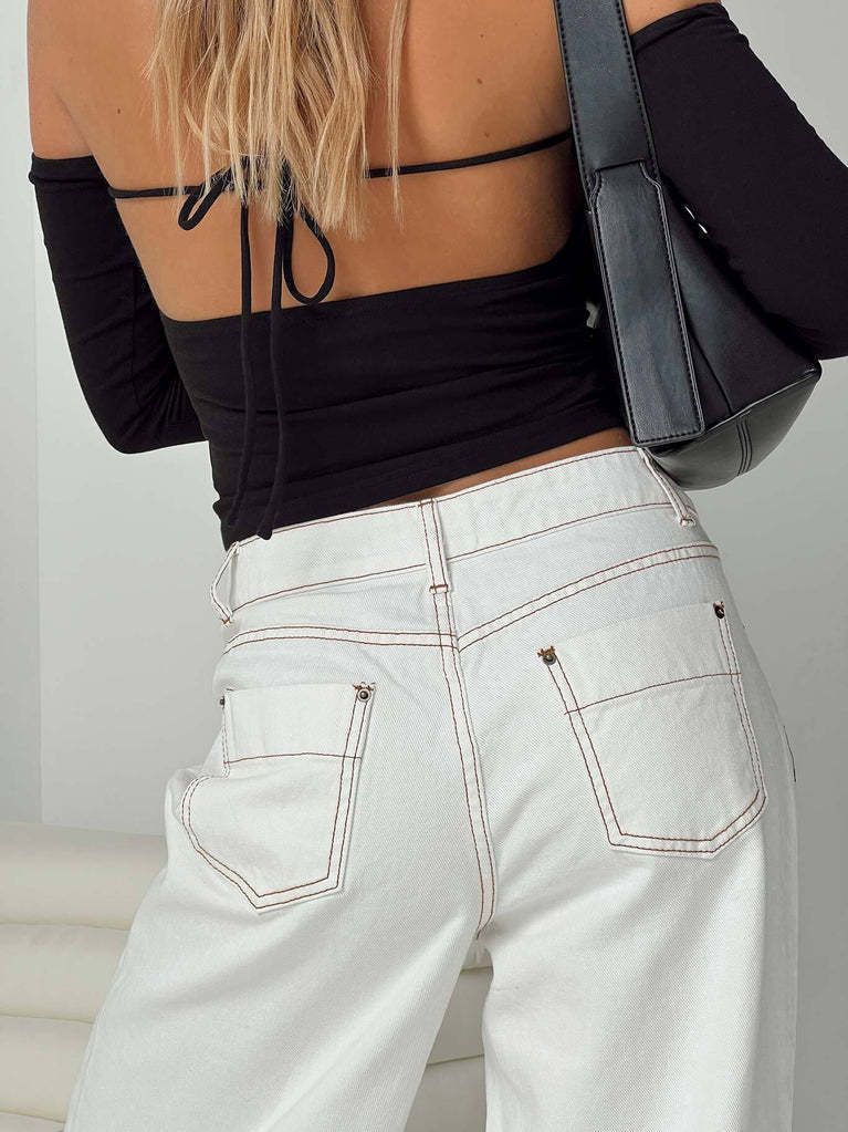 Baggy Jeans for Women Wide Leg Straight Trousers Floor Length Palazzo Denim