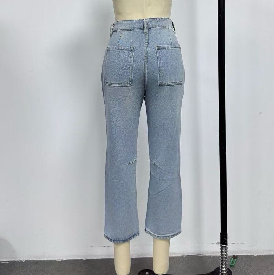 Barrel Jeans for Women High Waisted Wide Leg Baggy Denim Trouser Jeans