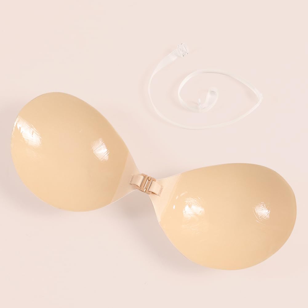 Invisible Adhesive Bra Sticky Strapless Bra with Halter Neck Strap