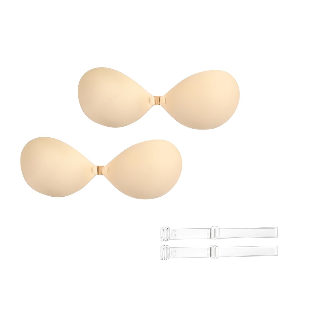 Invisible Adhesive Bra Sticky Strapless Bra with Halter Neck Strap