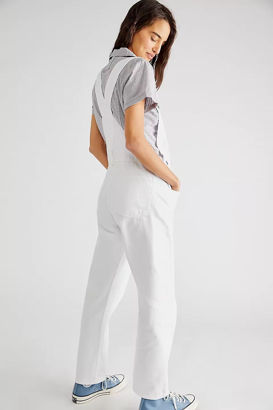 Denim Overalls Jumpsuit Rompers Women Y2k Baggy Bib Long Pants Jeans Streetwear