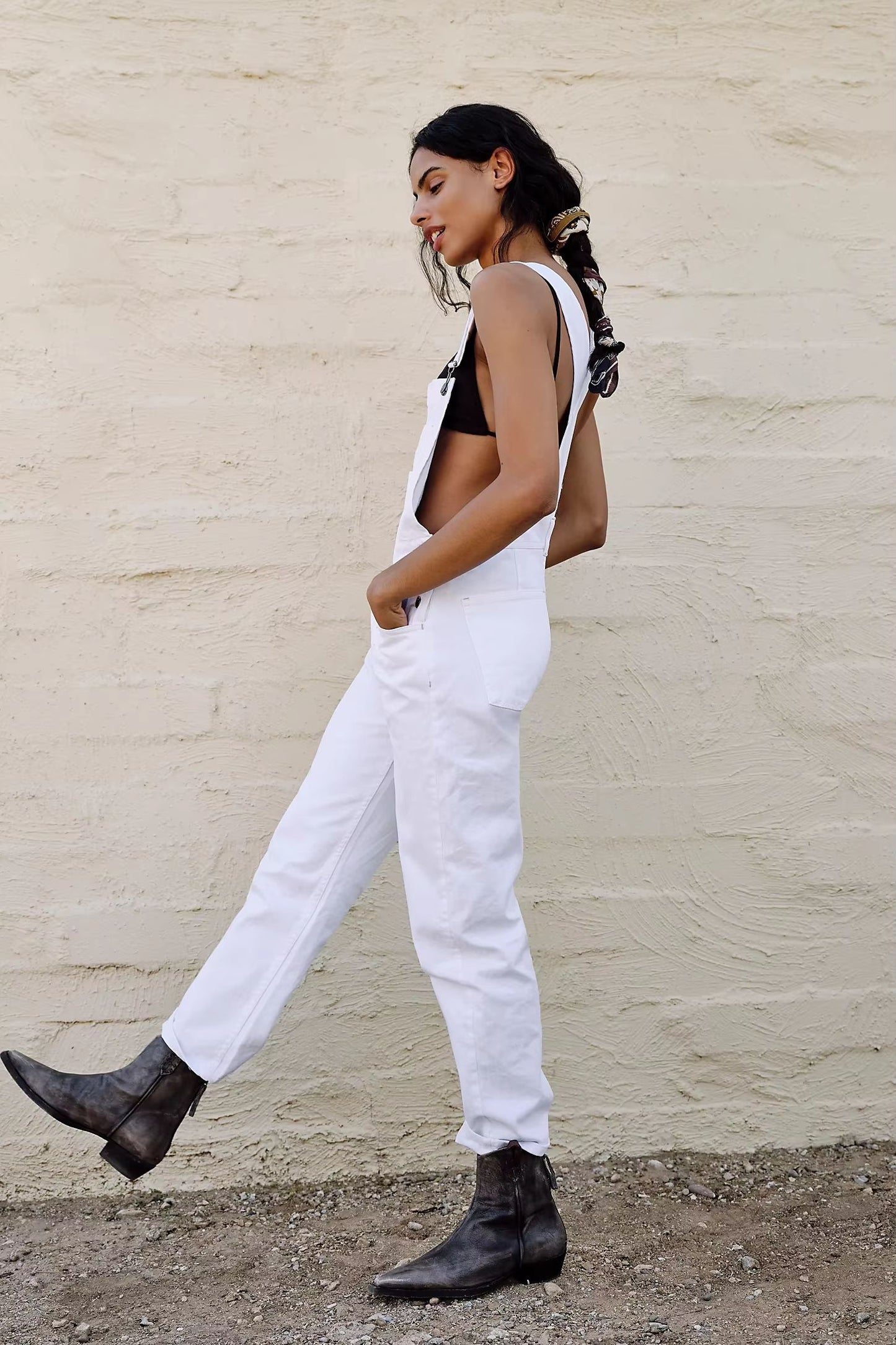 Denim Overalls Jumpsuit Rompers Women Y2k Baggy Bib Long Pants Jeans Streetwear