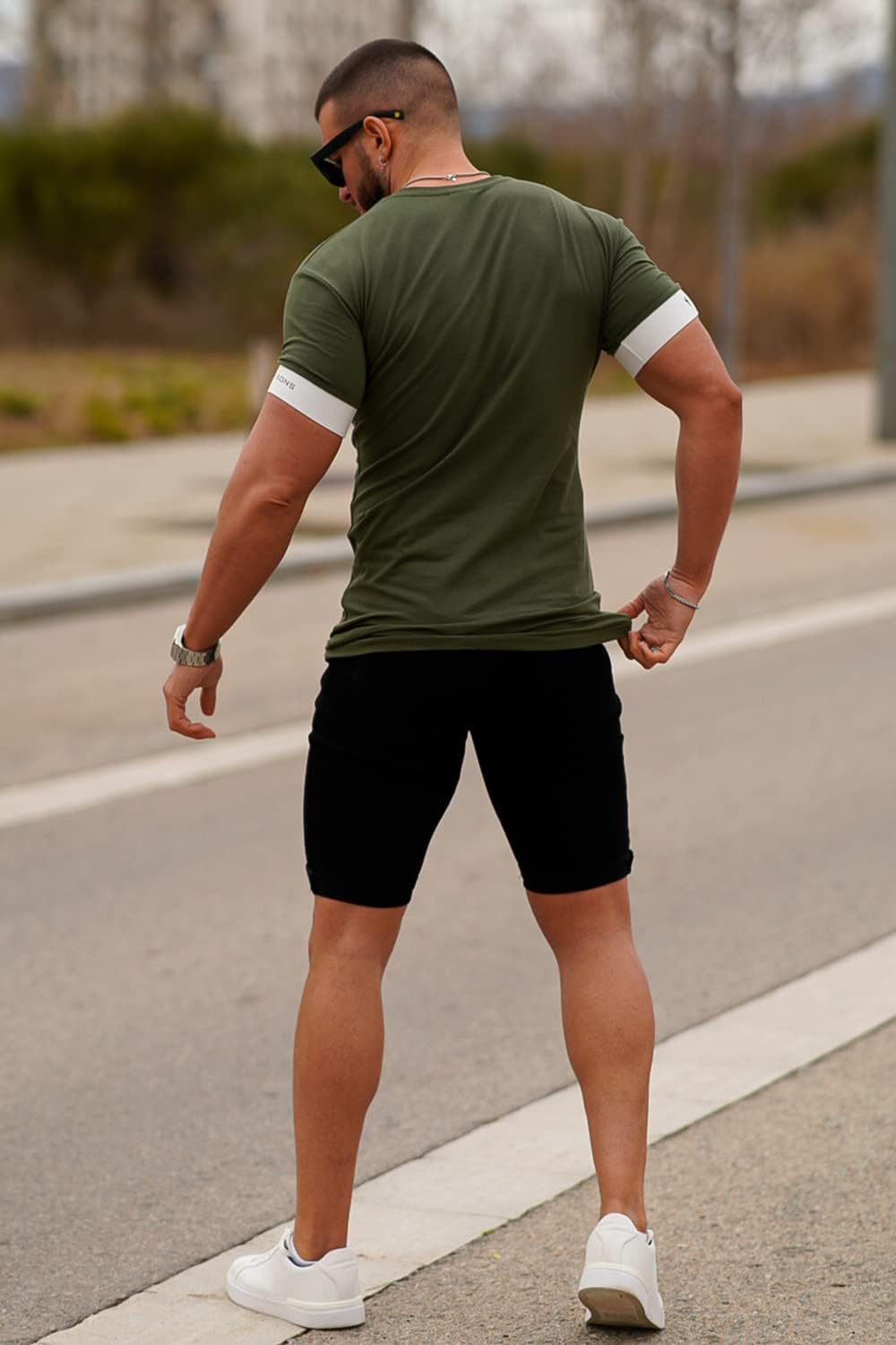 Denim Shorts Men Stretch Skinny Jean Short Pants for Men