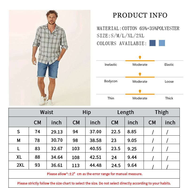 Denim Shorts Men Stretch Cuffed Skinny Jean Short Pants for Men