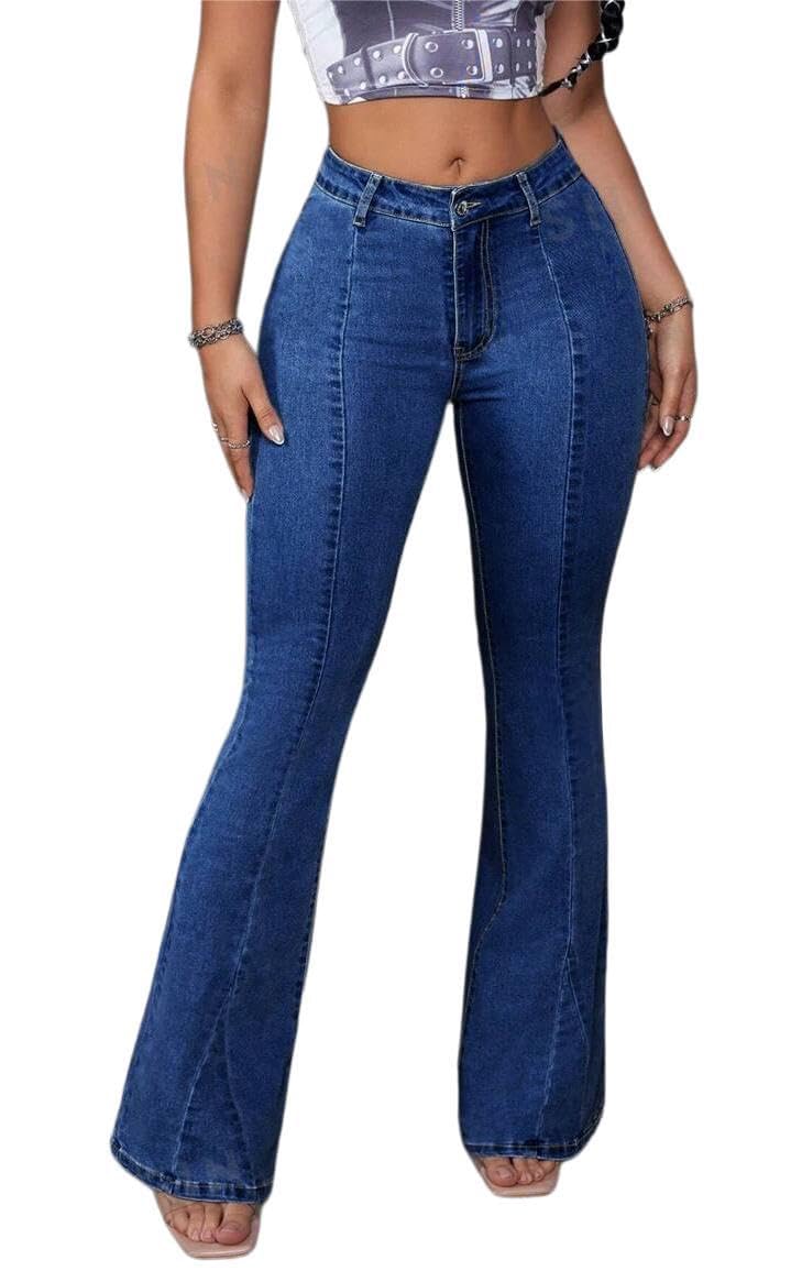 Flare Jeans for Women Bell Bottom Jeans High Waisted Denim Pants