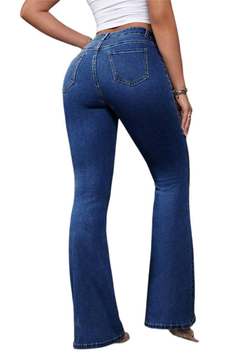 Flare Jeans for Women Bell Bottom Jeans High Waisted Denim Pants