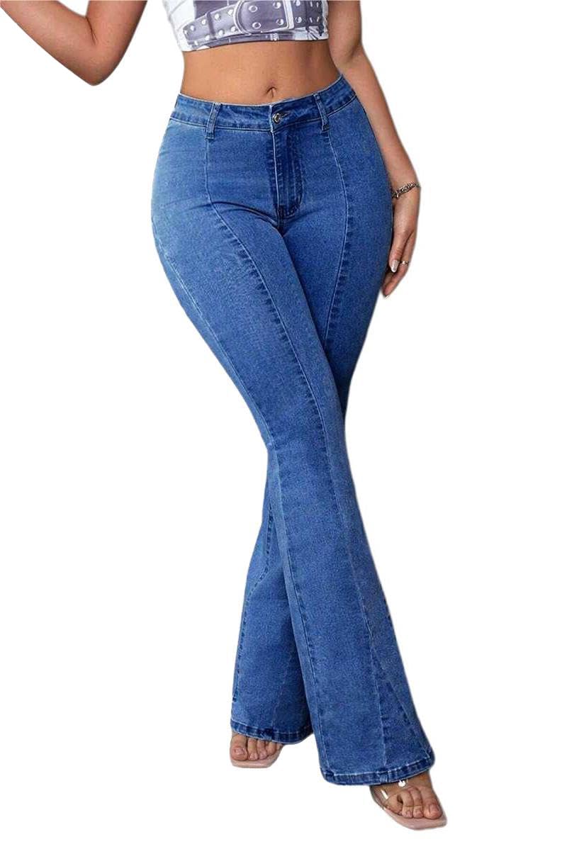 Flare Jeans for Women Bell Bottom Jeans High Waisted Denim Pants