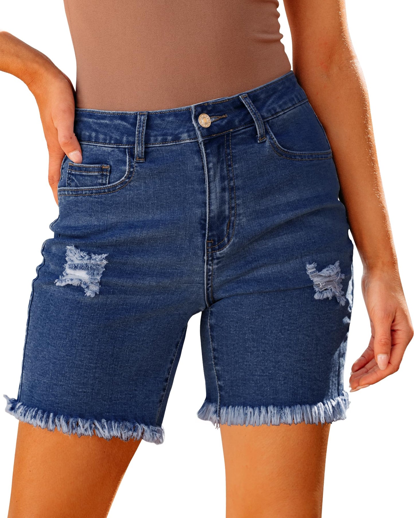 Jean Shorts for Women High Waisted Distressed Denim Ripped Shorts
