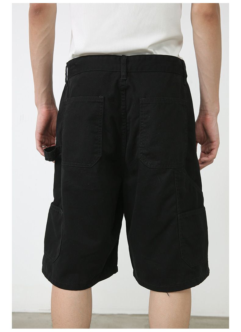 Men’s Cargo Jeans Shorts Relaxed Fit Wide Leg Carpenter Short Denim Pants