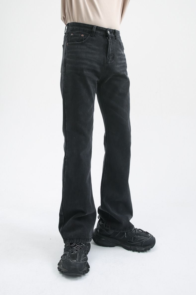 Men's Relaxed Fit Straight Leg Stretch Jeans Y2K Bell Bottom Flared Denim Jeans