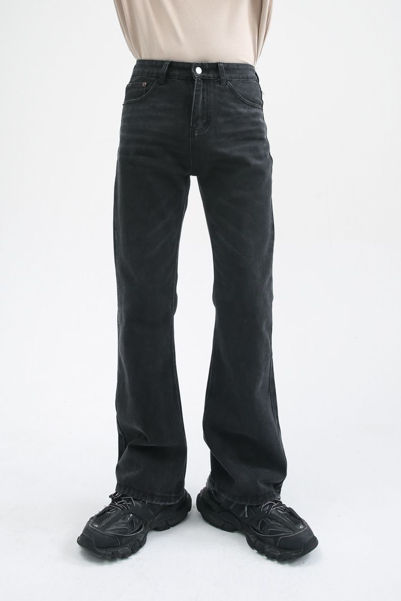 Men's Relaxed Fit Straight Leg Stretch Jeans Y2K Bell Bottom Flared Denim Jeans