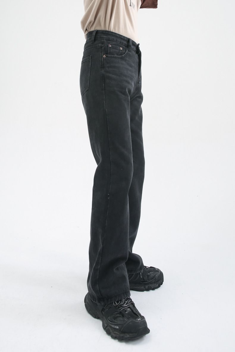 Men's Relaxed Fit Straight Leg Stretch Jeans Y2K Bell Bottom Flared Denim Jeans