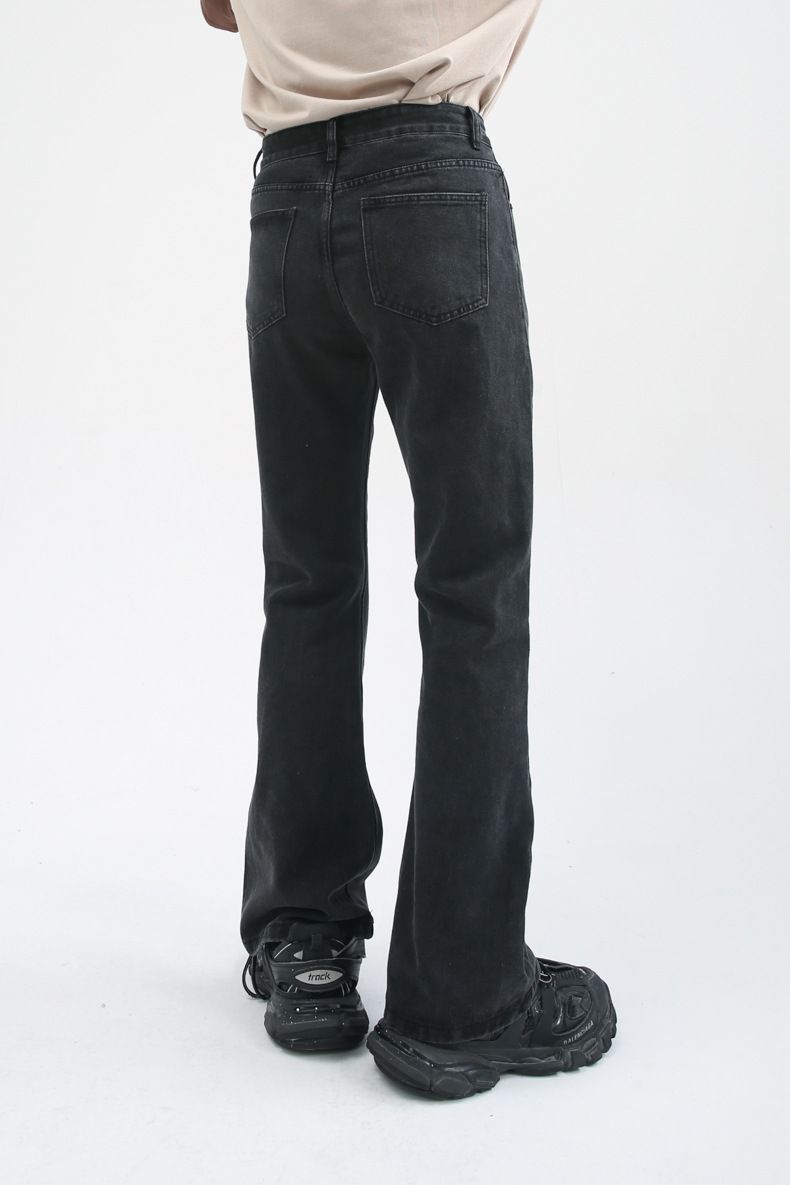 Men's Relaxed Fit Straight Leg Stretch Jeans Y2K Bell Bottom Flared Denim Jeans