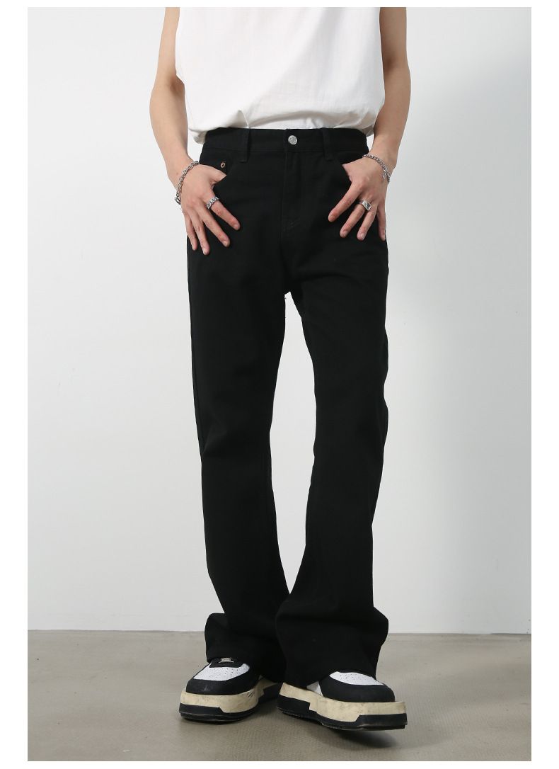 Men's Relaxed Fit Straight Leg Stretch Jeans Y2K Bell Bottom Flared Denim Jeans