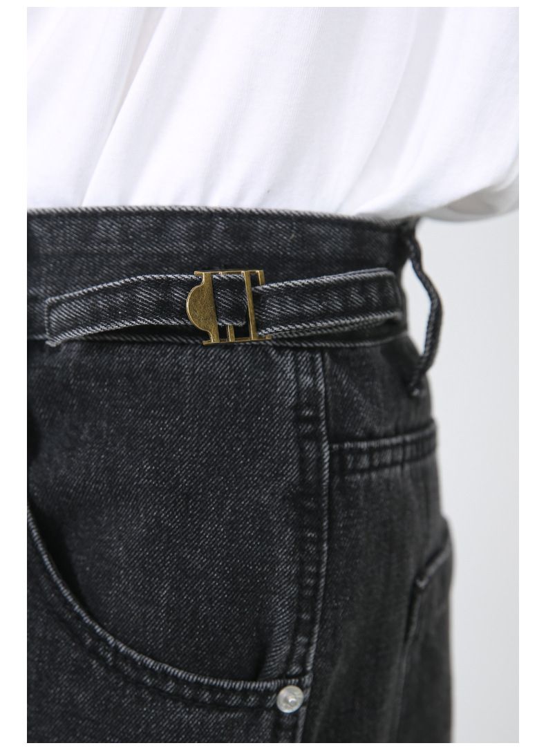 Men's Ripped Jeans Relaxed Fit Straight Leg Y2K Denim Pants Hip Hop Trousers
