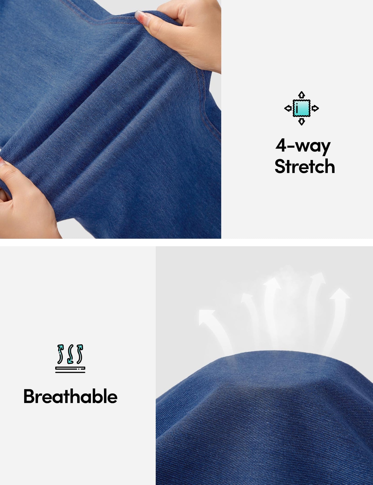 Plus Size Jeans Women High Waisted Jeggings Tummy Control Denim Sweatpants