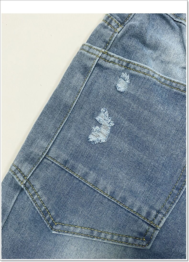 Ripped Barrel Jeans Women's Low Rise Distressed Straight Leg Loose Fit Denim