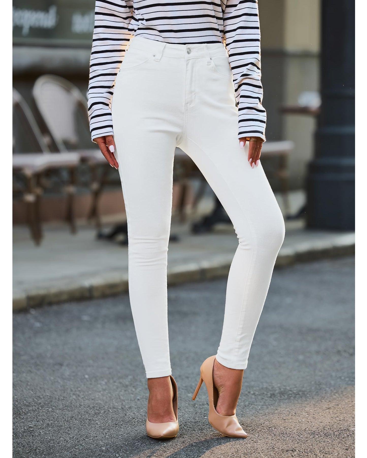Skinny Jeans Women High Waist Stretchy High Rise Trousers Denim Pants