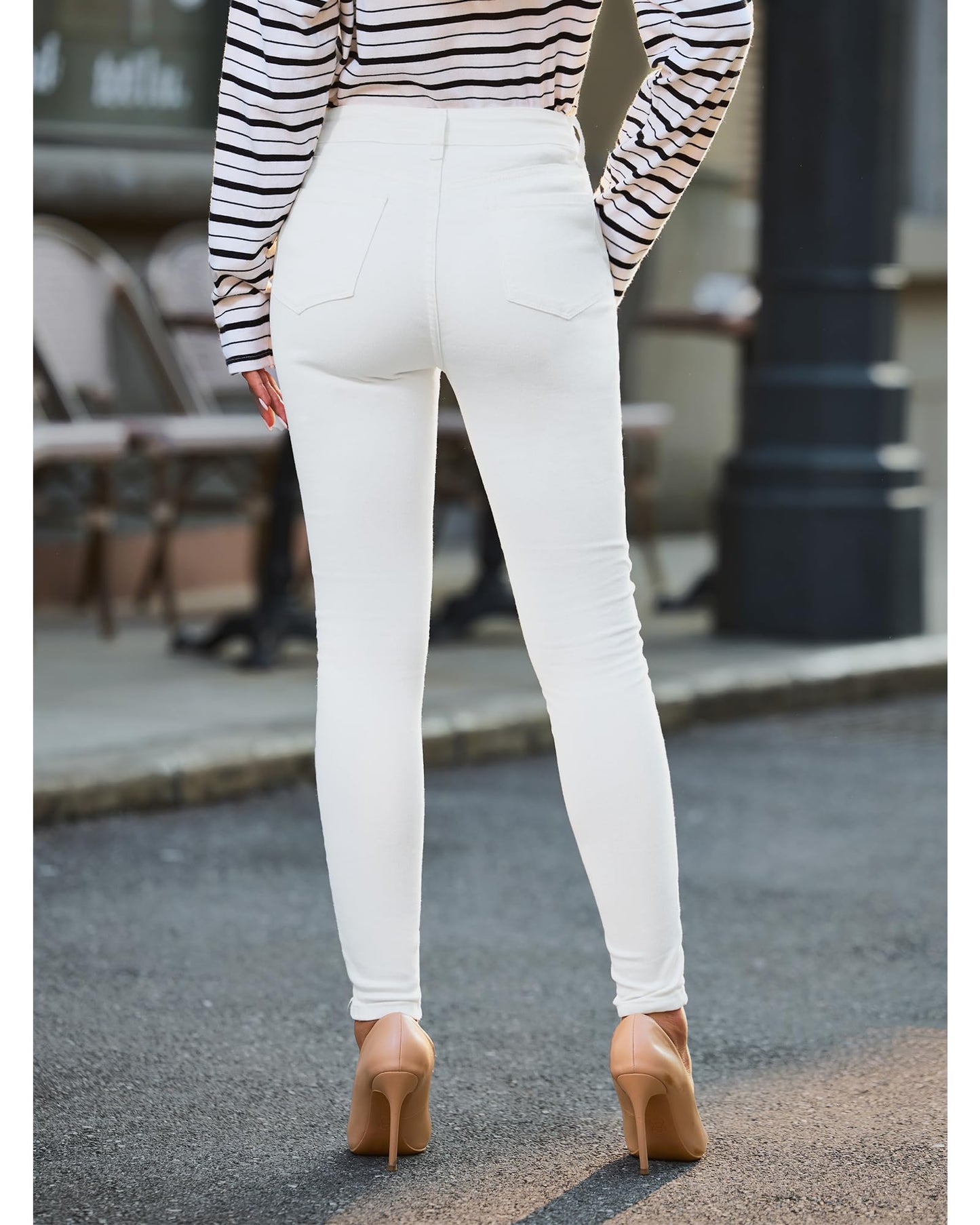 Skinny Jeans Women High Waist Stretchy High Rise Trousers Denim Pants