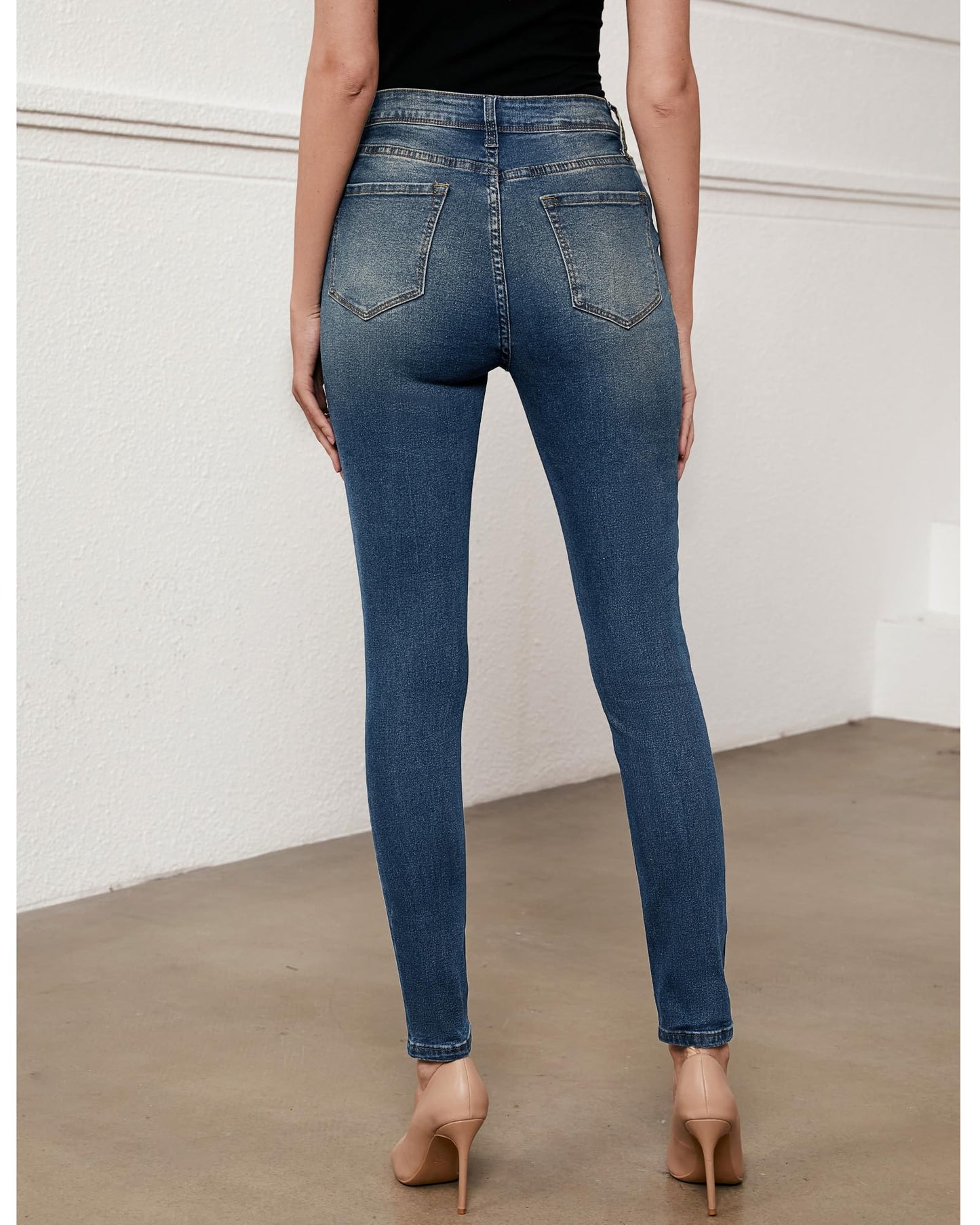 Skinny Jeans Women High Waist Stretchy High Rise Trousers Denim Pants