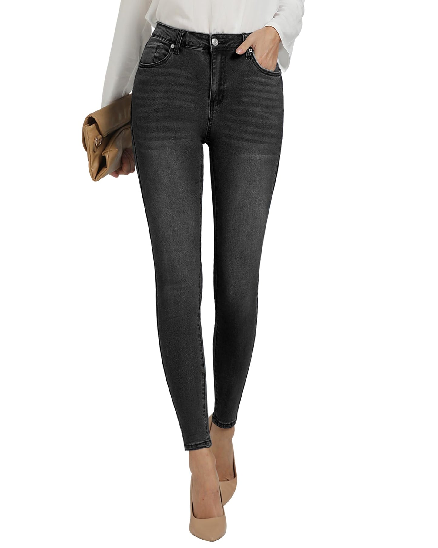 Skinny Jeans Women High Waist Stretchy High Rise Trousers Denim Pants