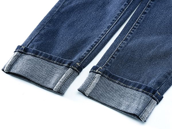 Skinny Jeans for Women High Waisted Fold Hem Stretchy Denim Pants