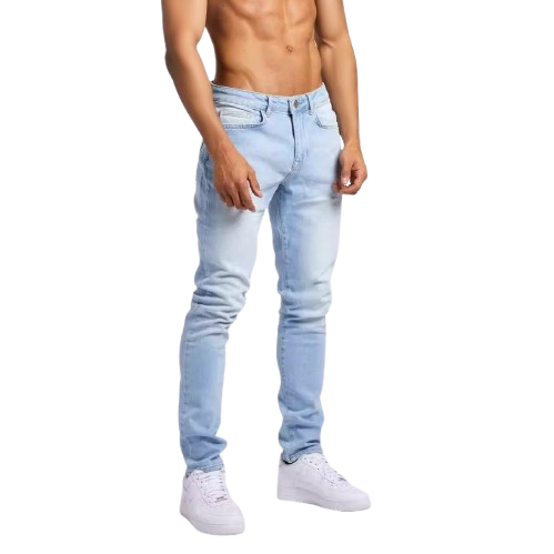Men's Skinny Jeans High Waisted Slim Fit Stacked Jeans Denim Pants