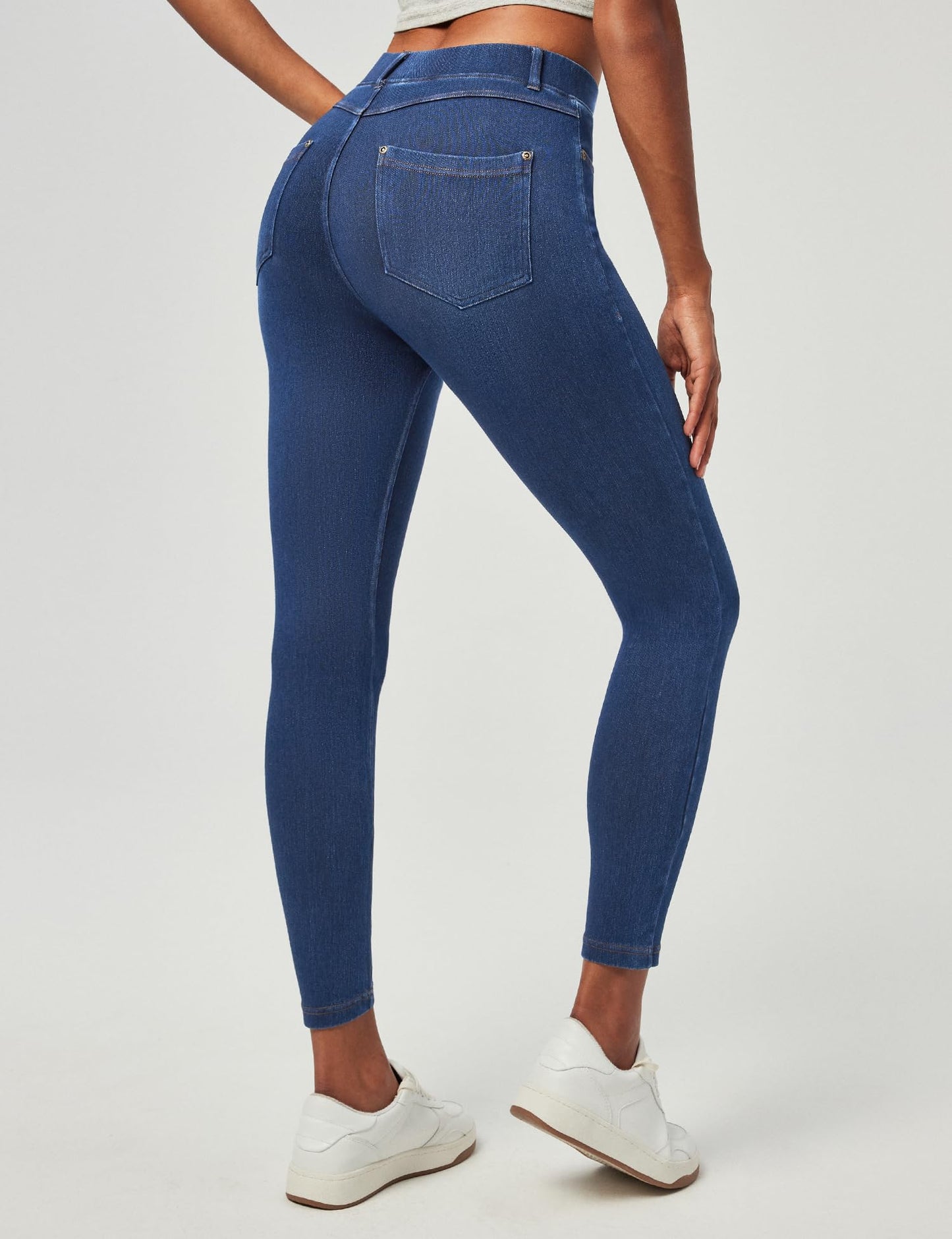 Tummy Control Stretchy Jeans Women High Waisted Pull on Denim Leggings Sweatpants