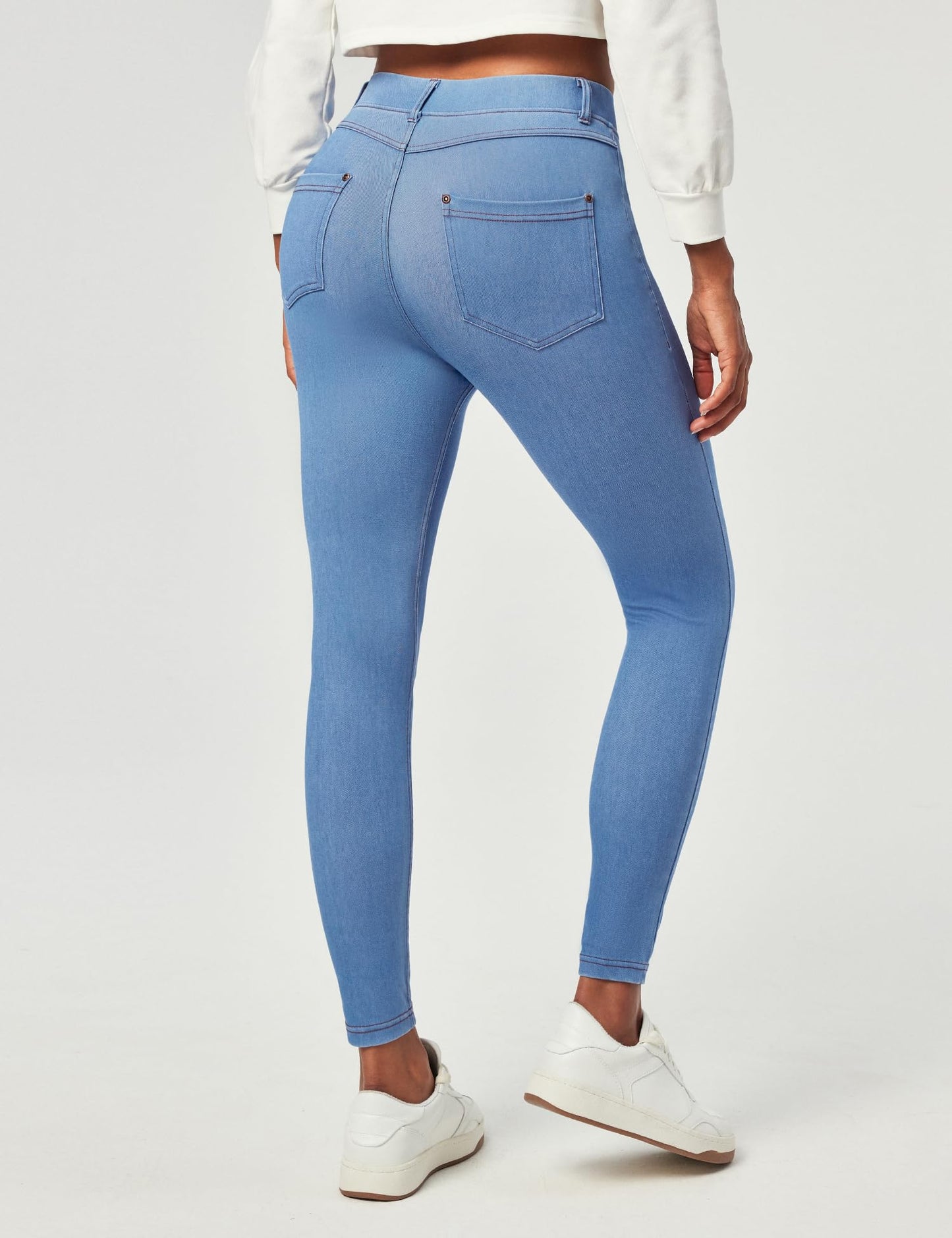 Tummy Control Stretchy Jeans Women High Waisted Pull on Denim Leggings Sweatpants