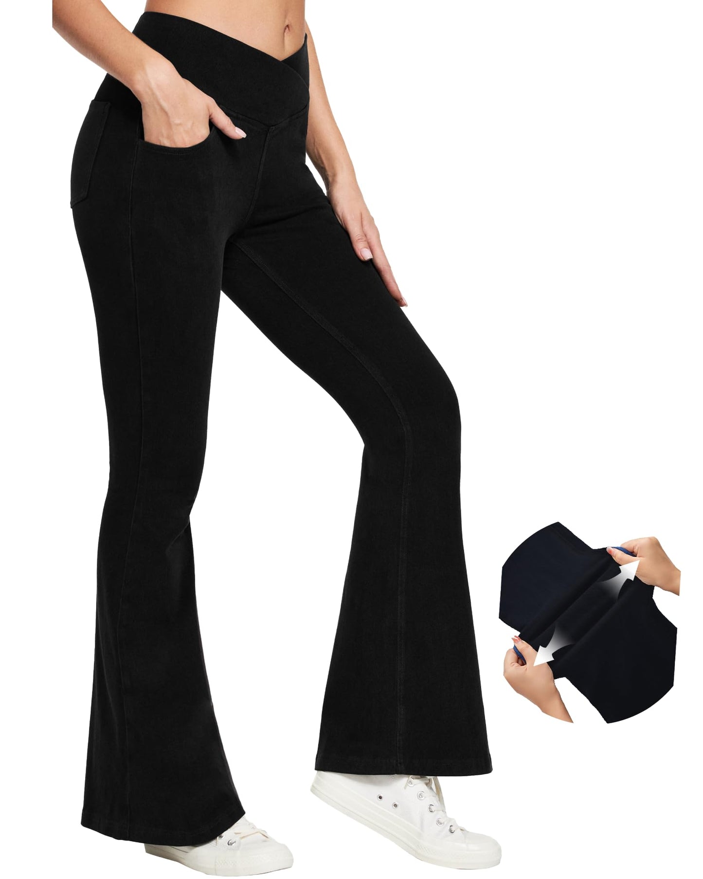 Bell Bottom Jeans Women High Waisted Flare Jeans Leggings Pants