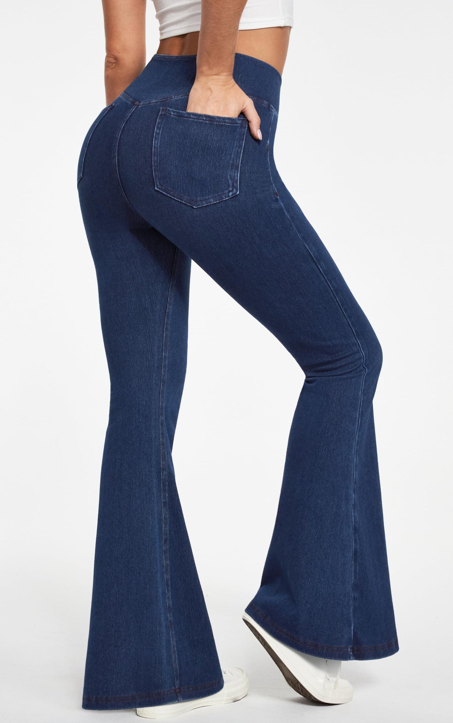 Bell Bottom Jeans Women High Waisted Flare Jeans Leggings Pants