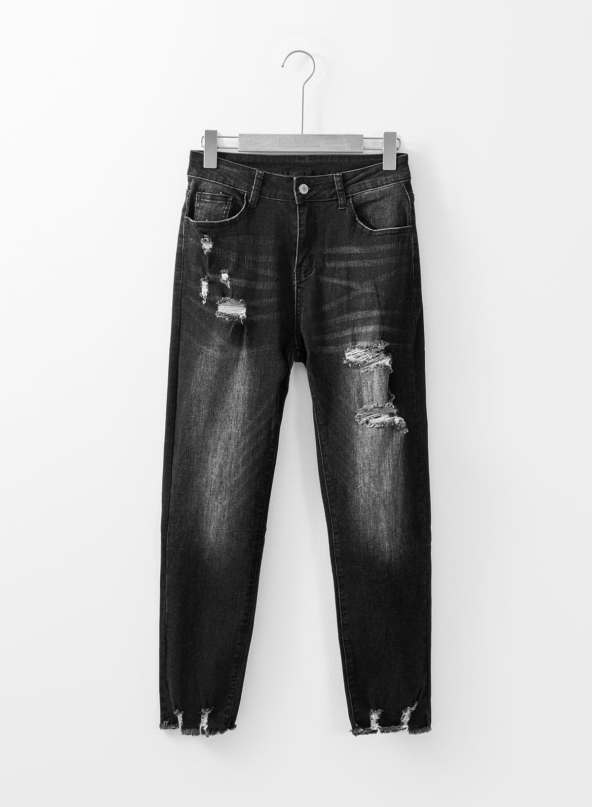 Women's Jeans High Waisted Stretchy Ripped Distressed Jean Pants