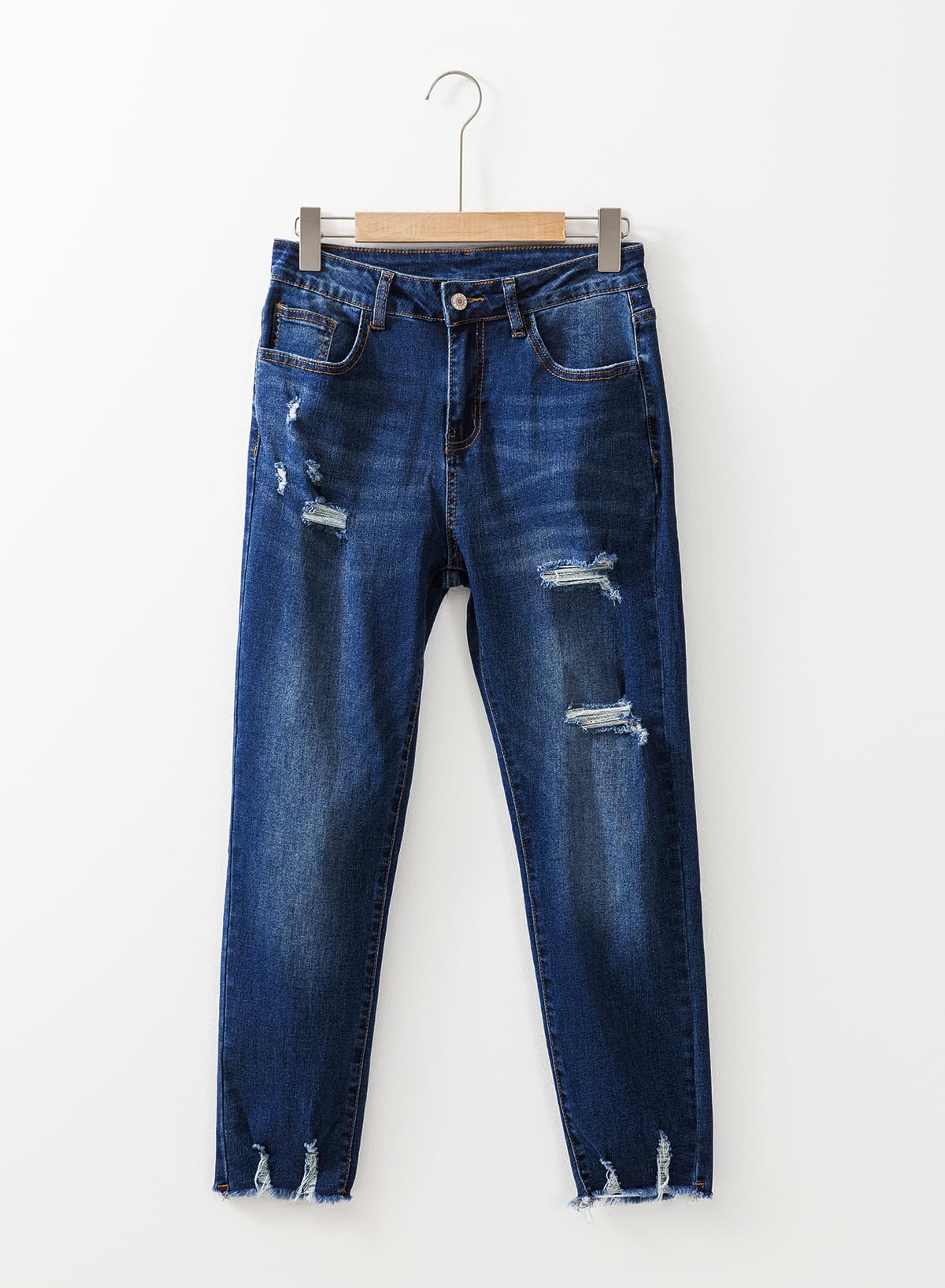 Women's Jeans High Waisted Stretchy Ripped Distressed Jean Pants