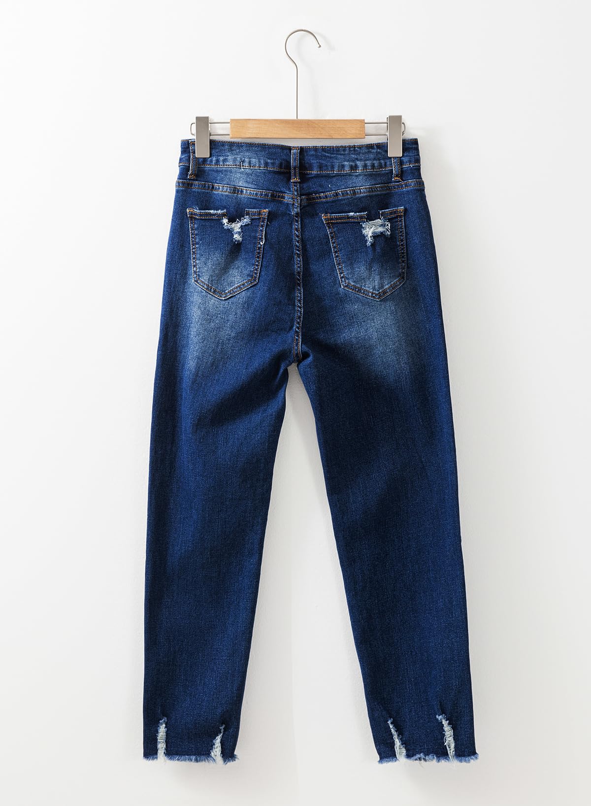 Women's Jeans High Waisted Stretchy Ripped Distressed Jean Pants