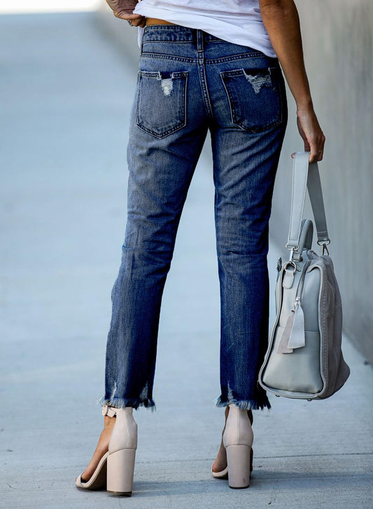 Women's Jeans High Waisted Stretchy Ripped Distressed Jean Pants