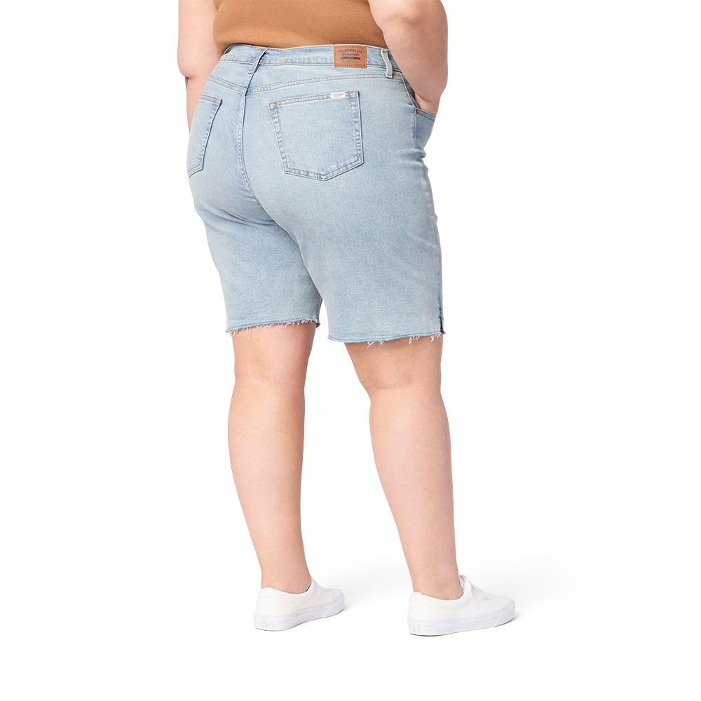 Women's Plus Size Jeans High Waisted Shorts Stretchy Knee Length Denim Shorts