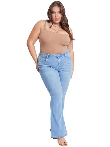 Women’s Plus Size Jeans Stretchy High Waisted Casual Comfort Pants