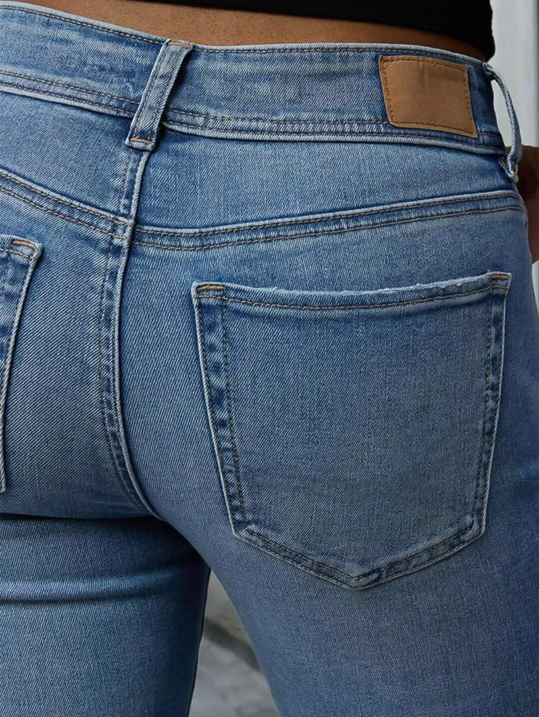 Women's Ripped Bell Bottom Jeans Bootcut Denim Flare Jeans Pants