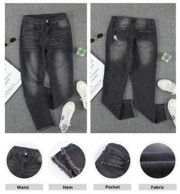 Women's Skinny Jeans Stretch Trendy Pants Classic Straight Leg Jeans