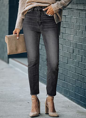 Women's Skinny Jeans Stretch Trendy Pants Classic Straight Leg Jeans