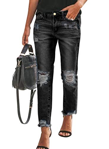 Women's Skinny Jeans Stretchy Ripped Distressed Denim Pants