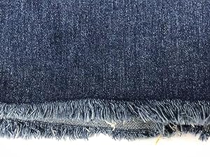 Women Slit Denim Jean Skirt High Waist Frayed Button Up Long Skirt