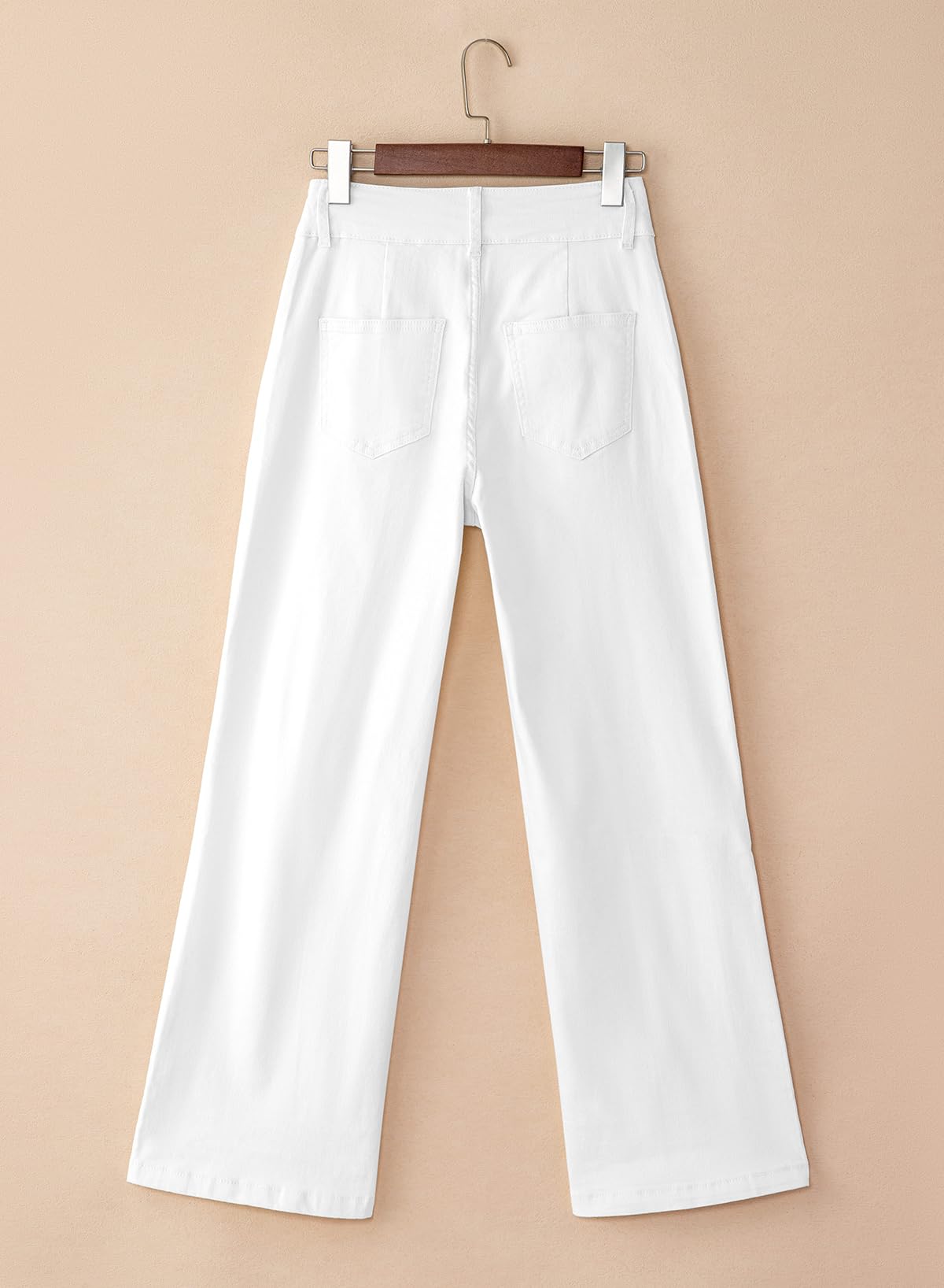 Women's Wide Leg Flare Jeans Baggy High Waisted Stretch Denim Pants