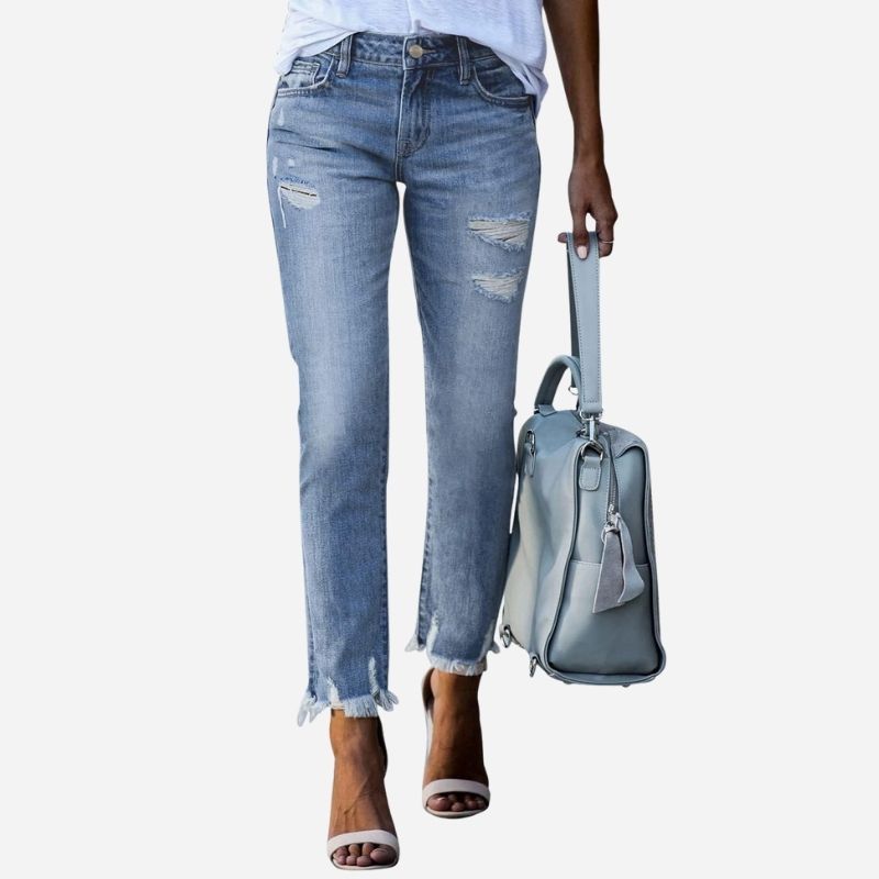 Women's Jeans High Waisted Stretchy Ripped Distressed Jean Pants