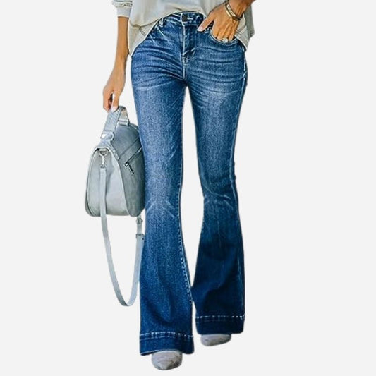 Women's Flare Bell Bottom Jeans High Waisted Bootcut Jeans Denim Pants