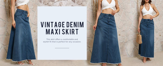 The Women’s Vintage Denim Maxi Skirt — The Ultimate Guide to Effortless, Year-Round Style