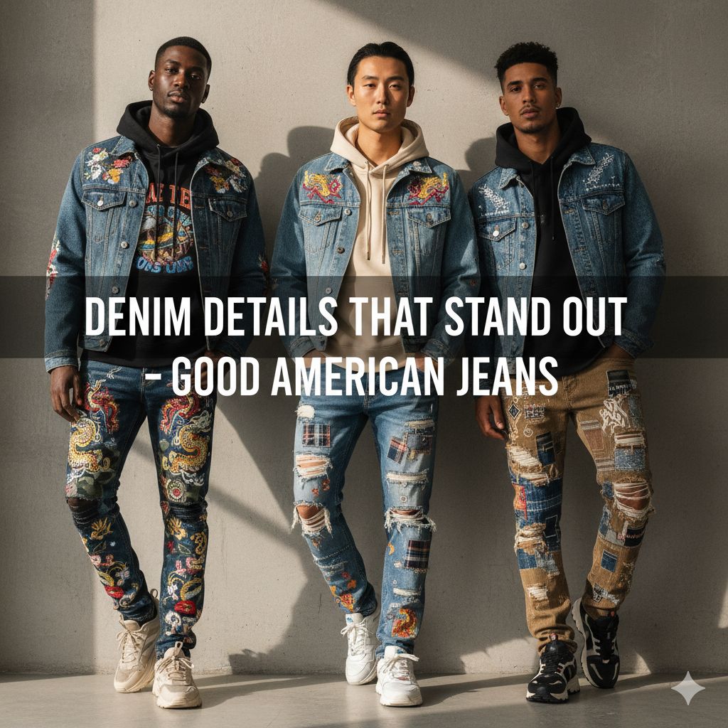 Men’s Denim Details: Rips, Embroidery, and Unique Designs