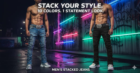 Stacked Jeans for Men: Destroyed Skinny Jeans in 10 Colors – Y2K Goth & Hip Hop Denim Style Guide