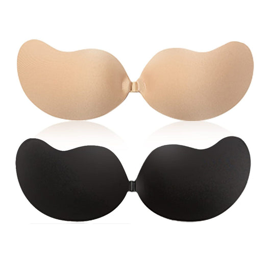 2 Pairs Sticky Bra Backless Adhesive Strapless Invisible Stick on Bras for Women